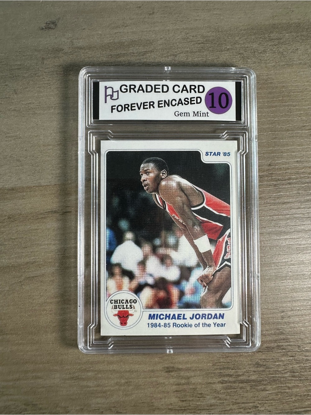 Michael Jordan Rookie Gem Mint 10 1984/85 Star #1 Novelty Card. Chicago Bulls.